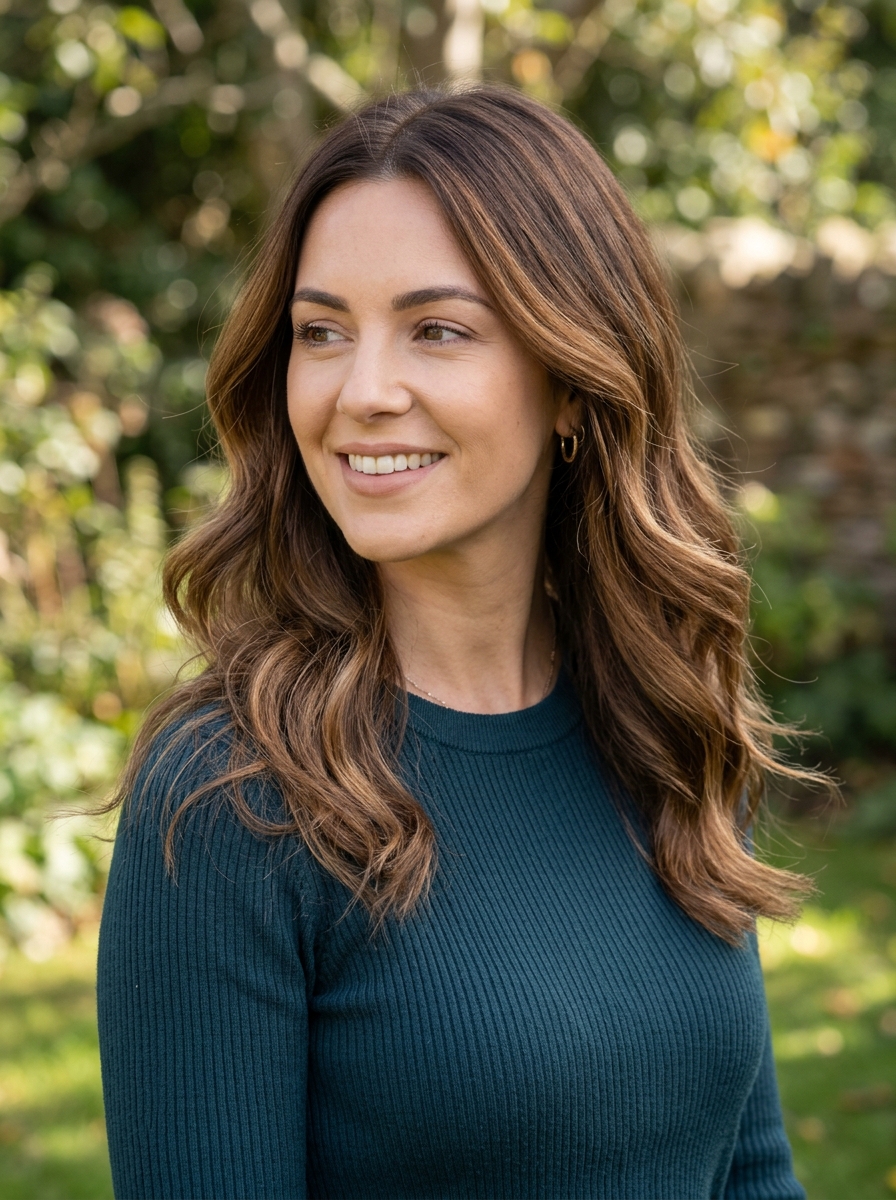 Toffee Balayage als Herbst Haarfarben Inspiration 2026